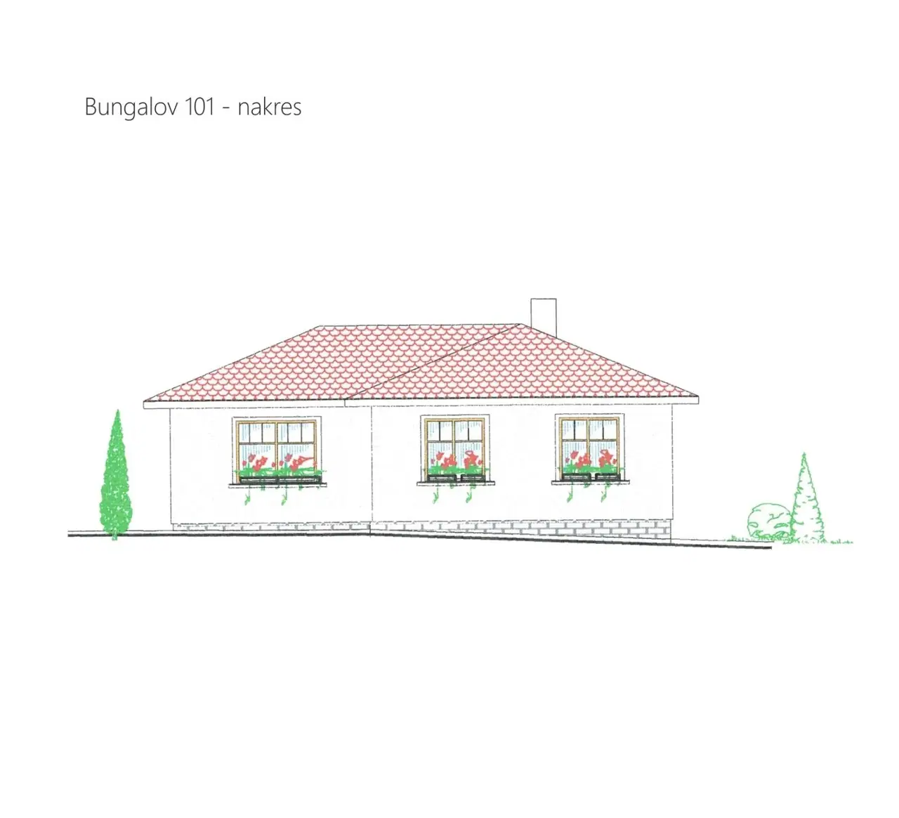 Bungalov 101 — náhled půdorysu